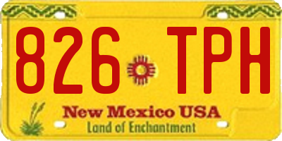 NM license plate 826TPH