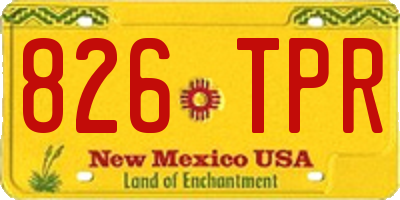 NM license plate 826TPR