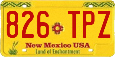 NM license plate 826TPZ