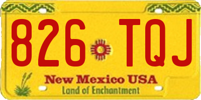 NM license plate 826TQJ