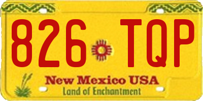 NM license plate 826TQP
