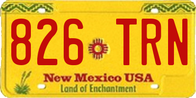 NM license plate 826TRN