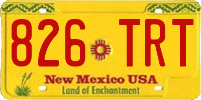 NM license plate 826TRT