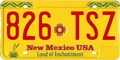 NM license plate 826TSZ