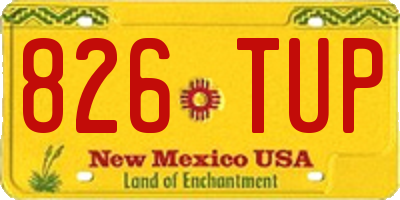 NM license plate 826TUP