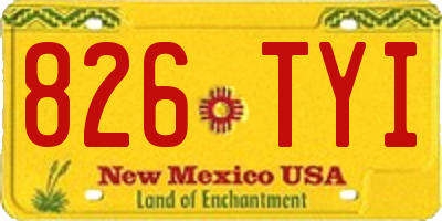 NM license plate 826TYI