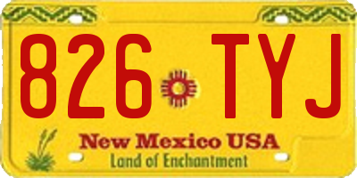 NM license plate 826TYJ