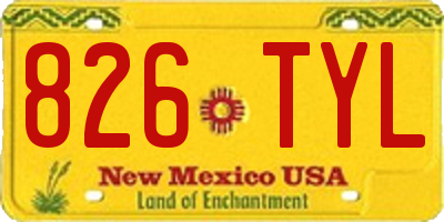 NM license plate 826TYL