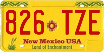 NM license plate 826TZE