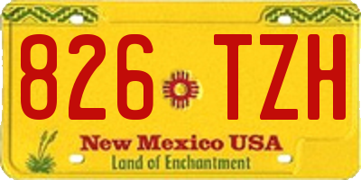 NM license plate 826TZH