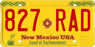 NM license plate 827RAD