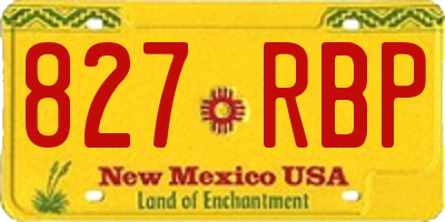 NM license plate 827RBP