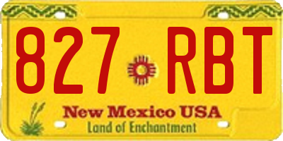 NM license plate 827RBT