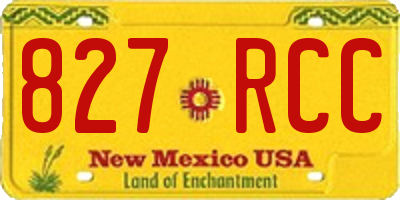 NM license plate 827RCC