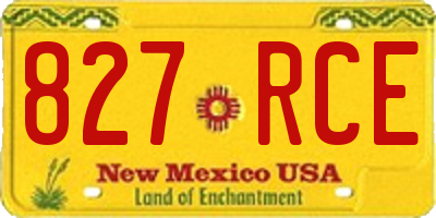 NM license plate 827RCE