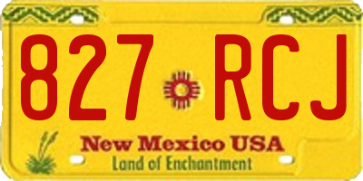 NM license plate 827RCJ