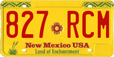 NM license plate 827RCM