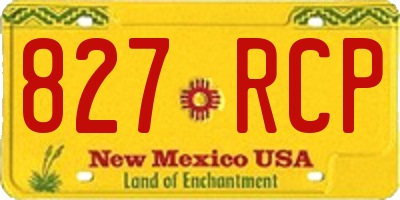 NM license plate 827RCP