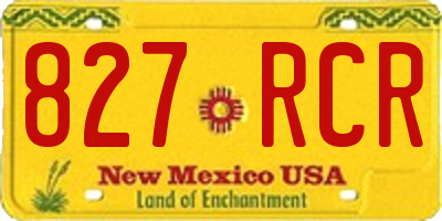 NM license plate 827RCR