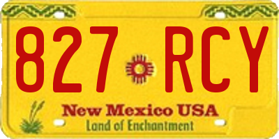 NM license plate 827RCY