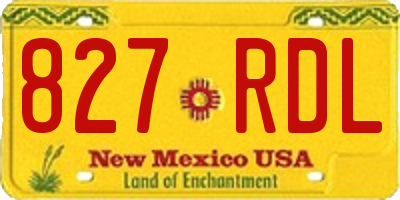 NM license plate 827RDL