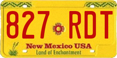 NM license plate 827RDT