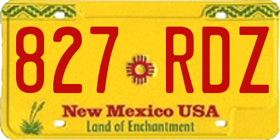 NM license plate 827RDZ