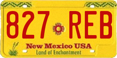 NM license plate 827REB