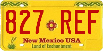 NM license plate 827REF