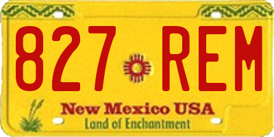 NM license plate 827REM