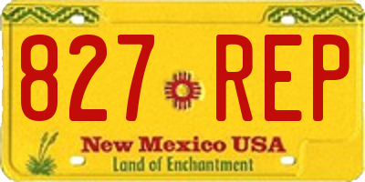 NM license plate 827REP