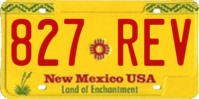 NM license plate 827REV