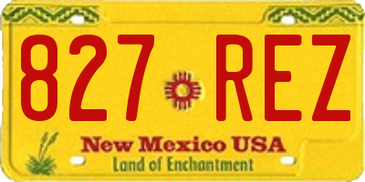 NM license plate 827REZ