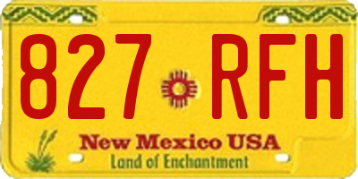 NM license plate 827RFH