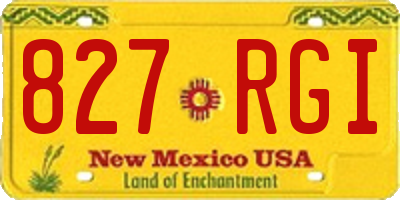 NM license plate 827RGI