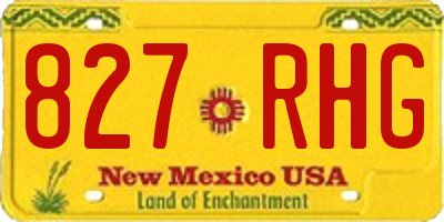 NM license plate 827RHG