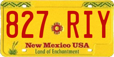 NM license plate 827RIY