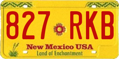 NM license plate 827RKB