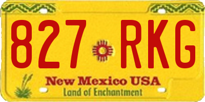 NM license plate 827RKG