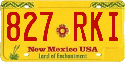 NM license plate 827RKI