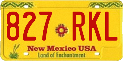 NM license plate 827RKL