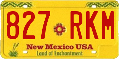NM license plate 827RKM