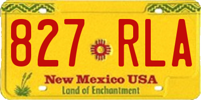 NM license plate 827RLA