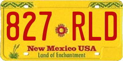 NM license plate 827RLD