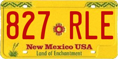 NM license plate 827RLE