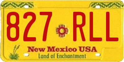 NM license plate 827RLL