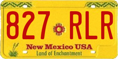 NM license plate 827RLR