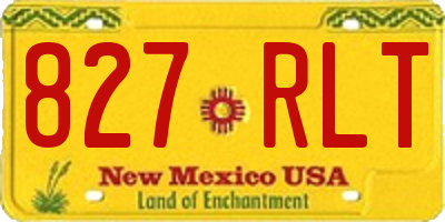 NM license plate 827RLT