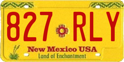 NM license plate 827RLY