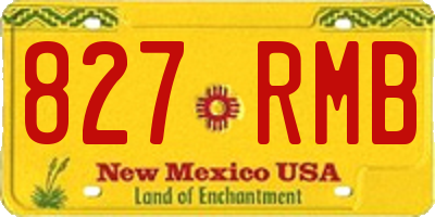 NM license plate 827RMB